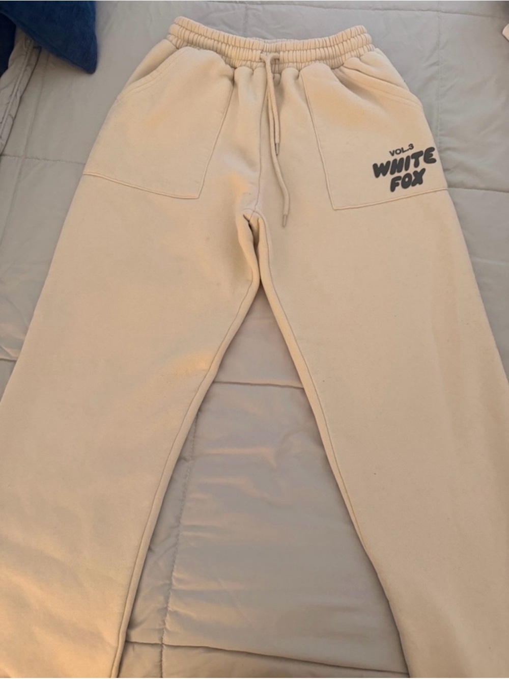 White Fox Cream Logo Hoodie & Jogger Set - Picture 3 of 6